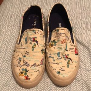 Sperry nautical slip ons